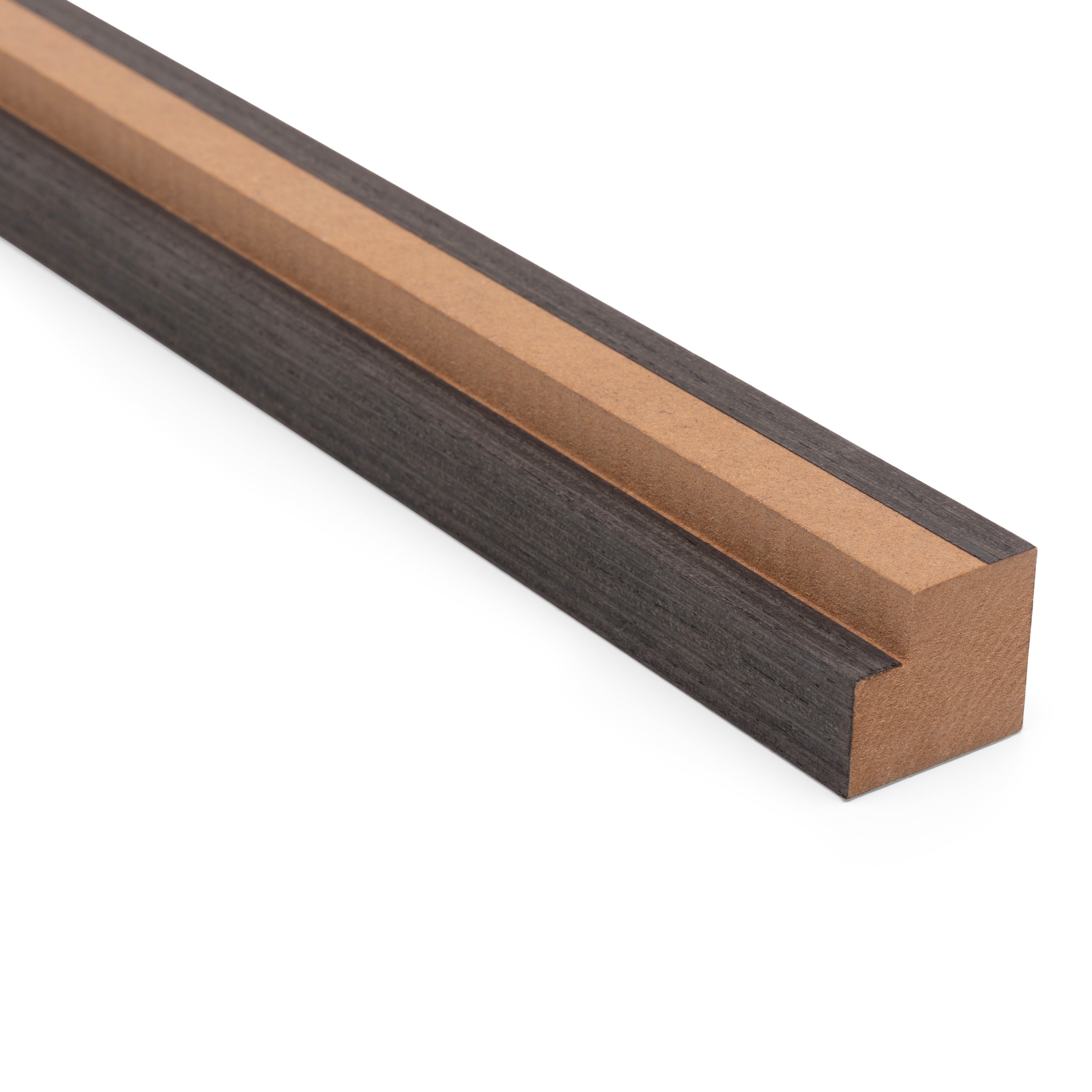 AkuPanel End Bar Schwarz Eiche Holz 260cm