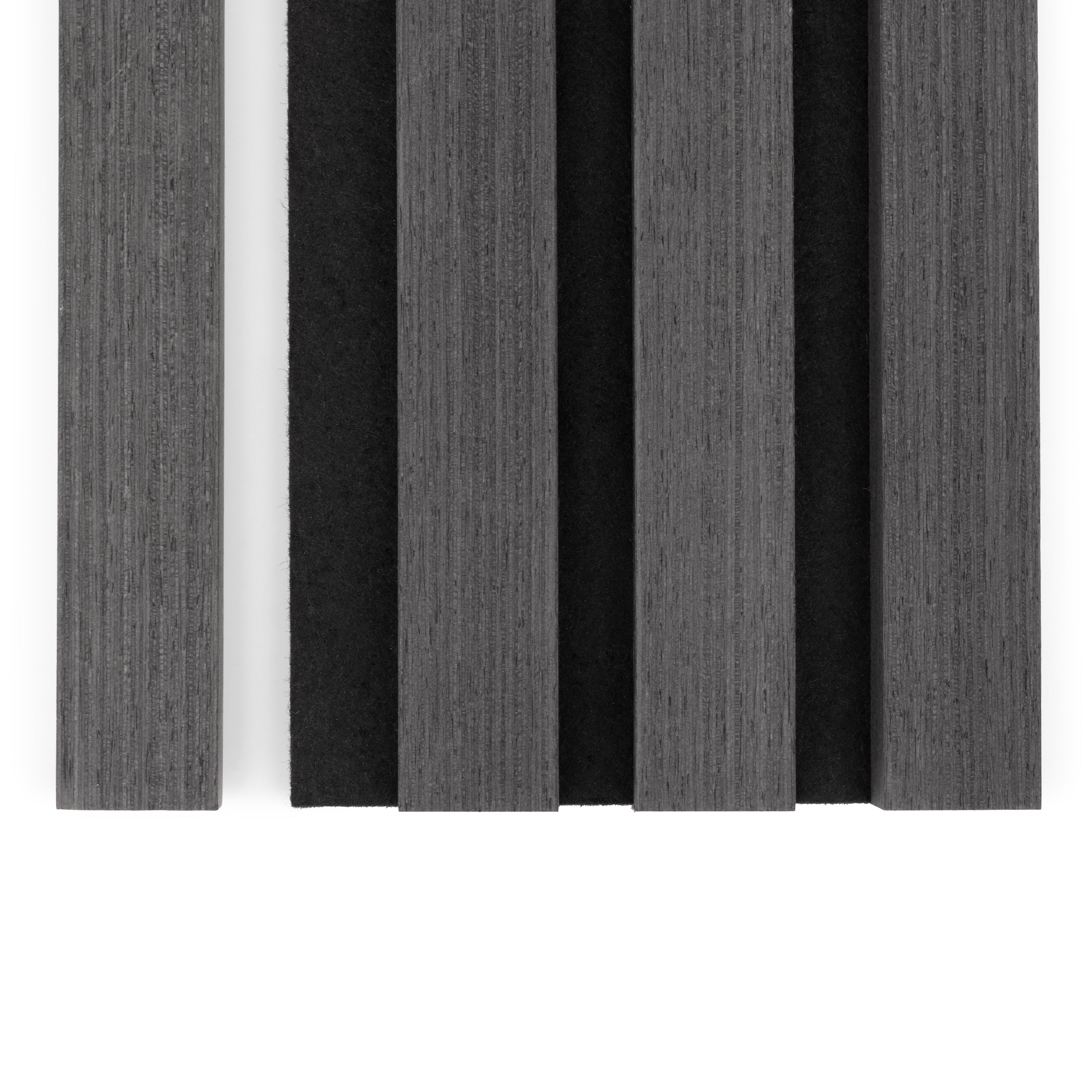 AkuPanel End Bar Schwarz Eiche Holz 260cm