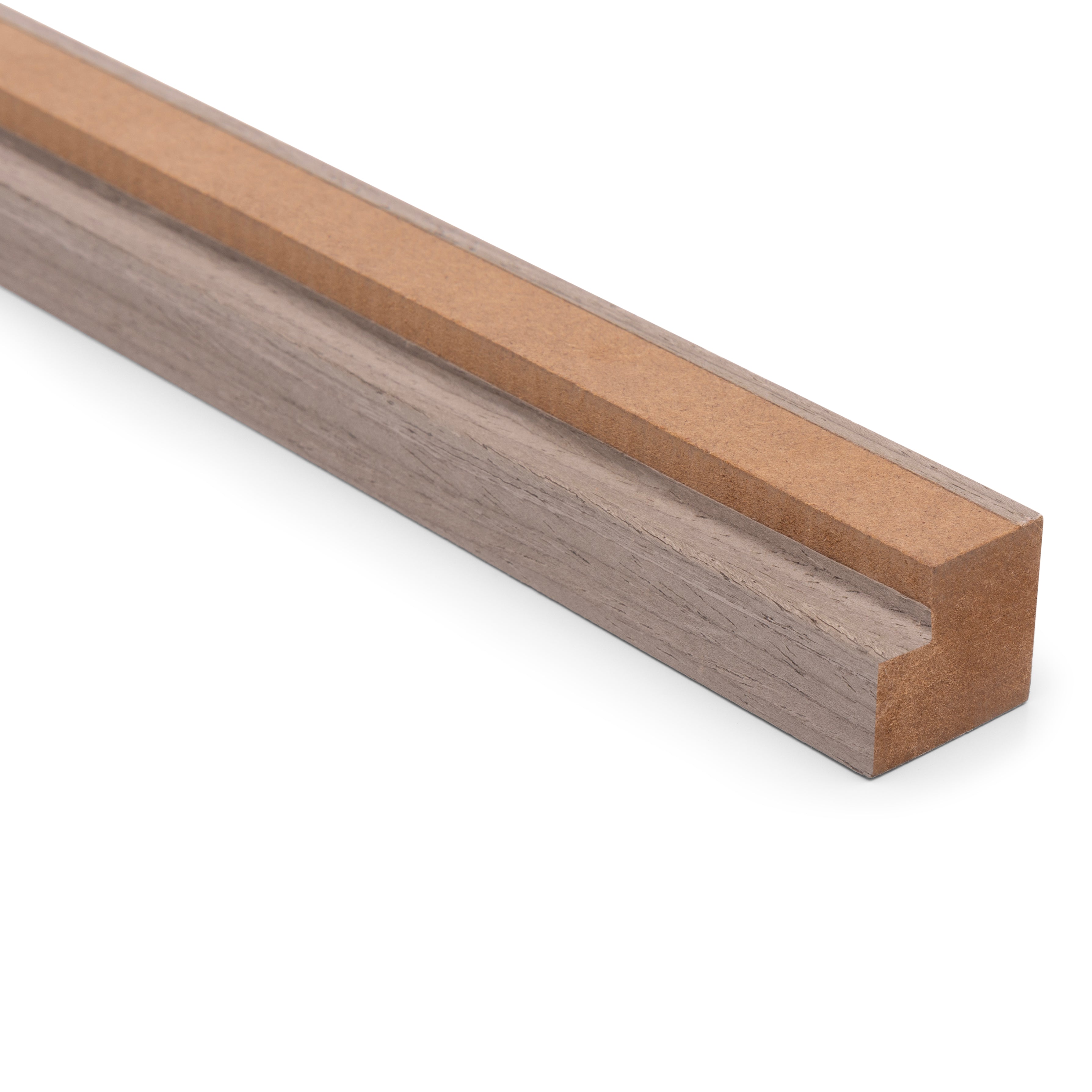 AkuPanel End Bar Grau Walnuss Holz 260cm